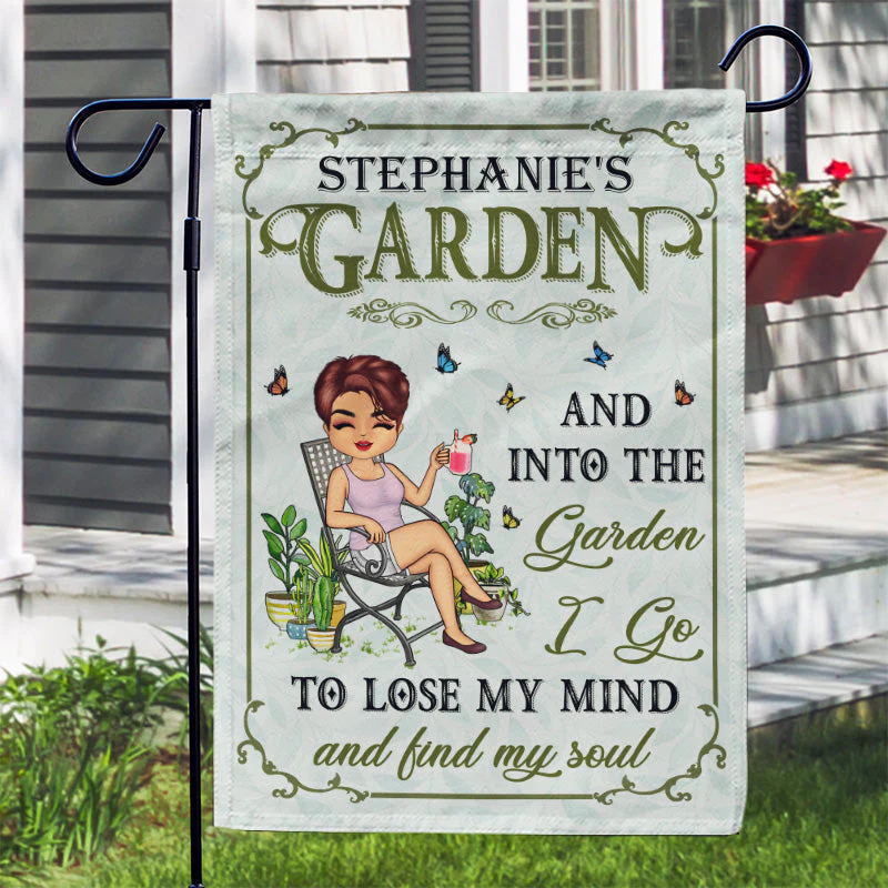 And Into The Garden I Go Gardening - Gift For Gardening Lovers - Personalized Custom Flag - Image 3