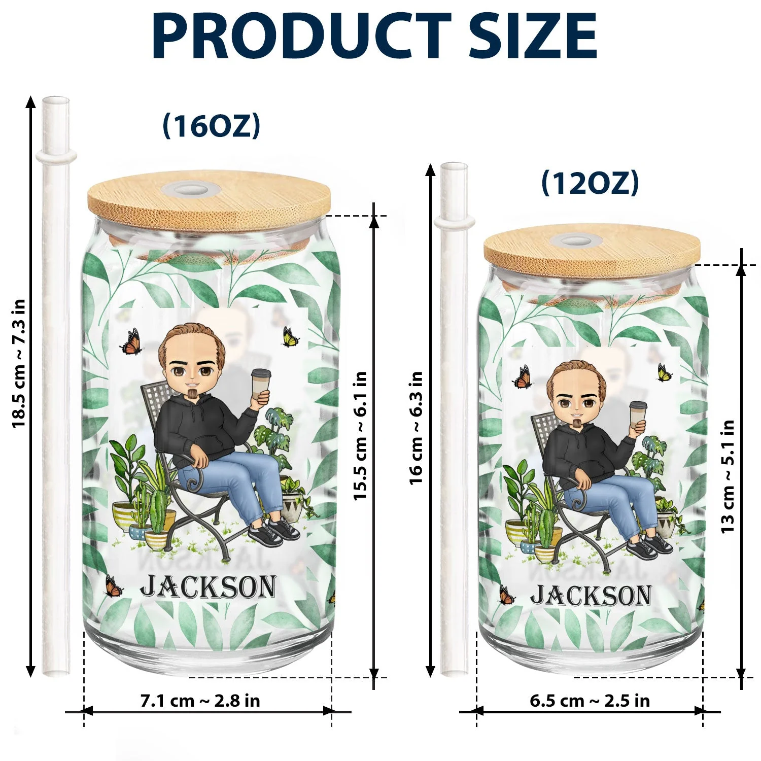 And Into The Garden I Go - Gift For Women, Garden Lovers - Personalized Clear Glass Can - Image 5