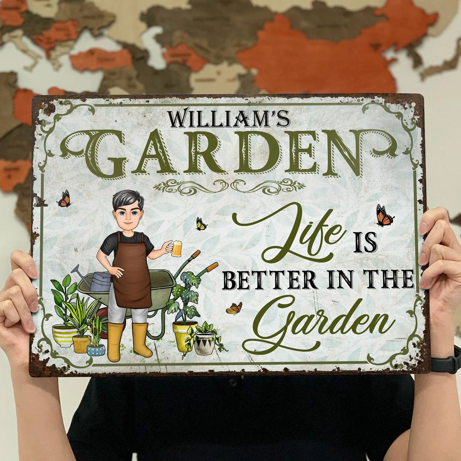 And Into The Garden I Go To Lose My Mind And Find My Soul - Birthday, Loving Gift For Yourself, Women, Men, Plant Lovers - Personalized Custom Classic Metal Signs - Image 4