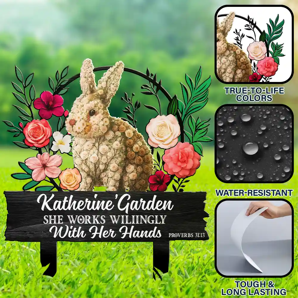 And Into The Garden I Go To Lose My Mind - Personalized Metal Garden Stake - Image 6