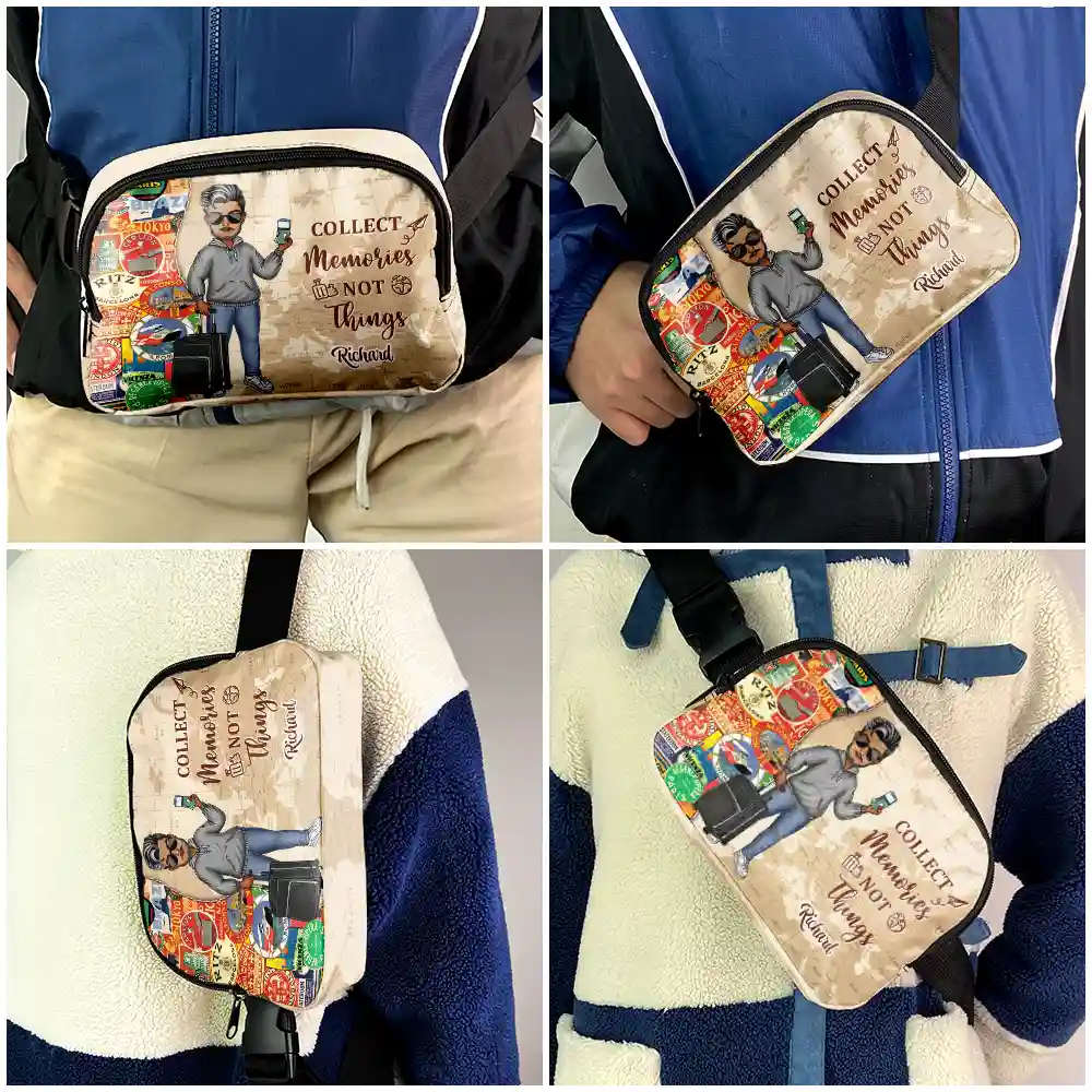 And So The Adventure Begins - Personalized Crossbody Belt Bag - Image 5