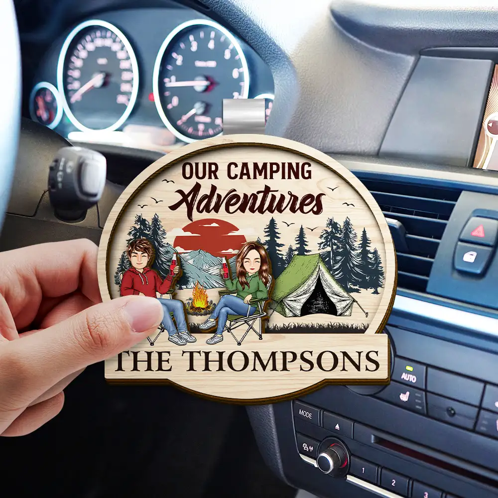 And So The Adventure Begins - Personalized Custom Shaped Car Visor Clip - Image 2