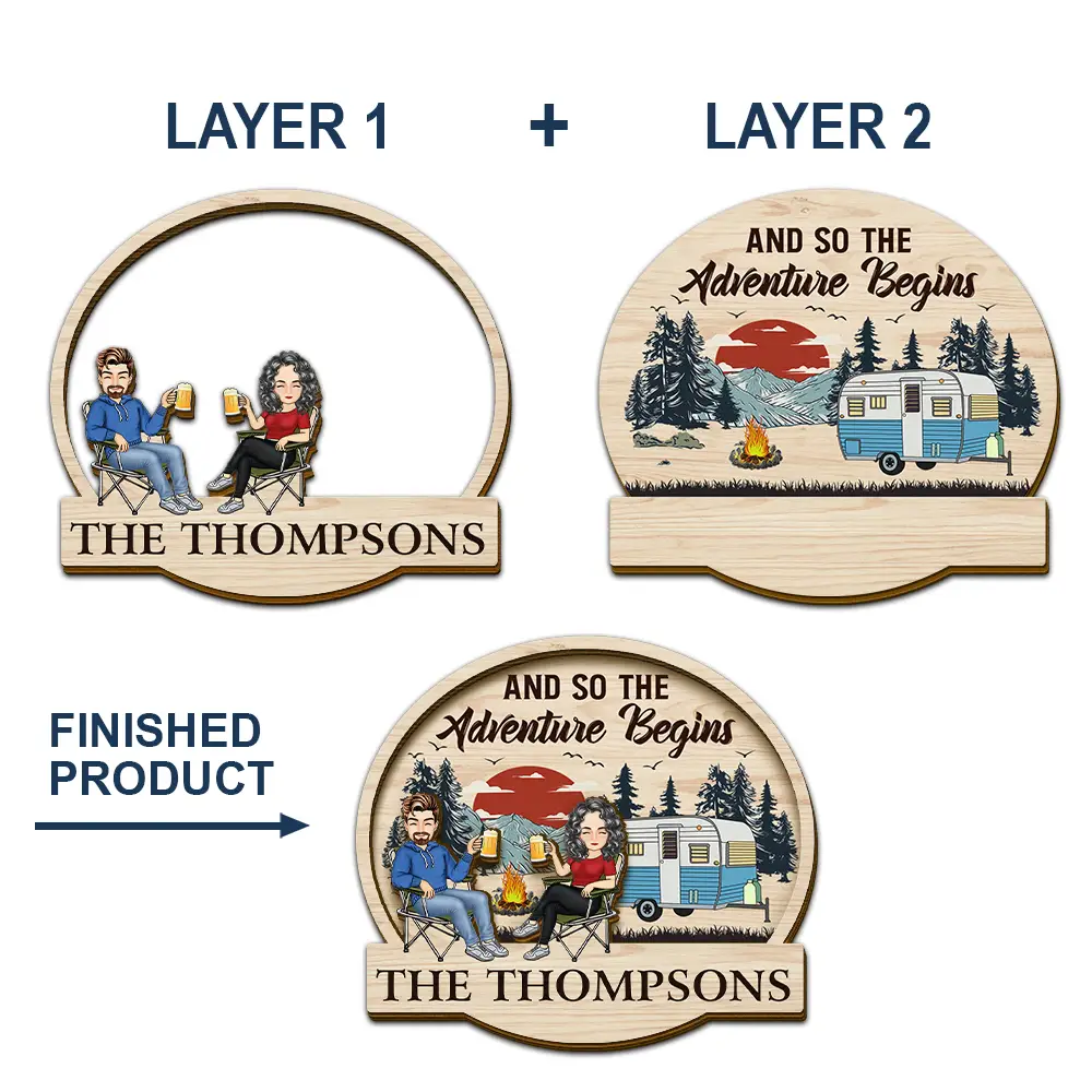 And So The Adventure Begins - Personalized Custom Shaped Car Visor Clip - Image 4
