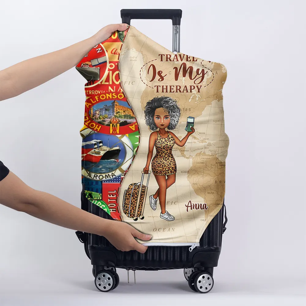 And So The Adventure Begins - Personalized Luggage Cover - Image 5