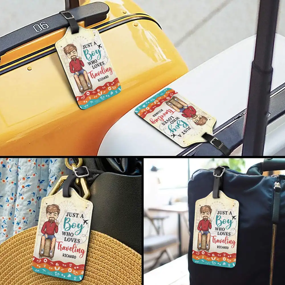 And So The Adventure Begins - Personalized Luggage Tag - Image 3