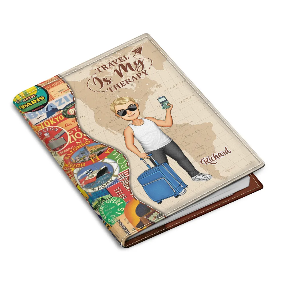 And So The Adventure Begins - Personalized Passport Cover, Passport Holder - Image 2