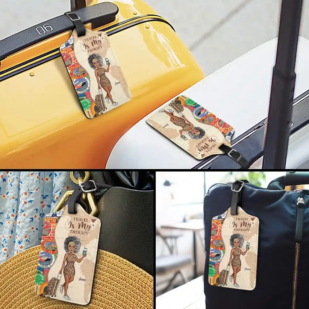 And So The Adventure Begins Travel Lover - Personalized Luggage Tag - Image 3