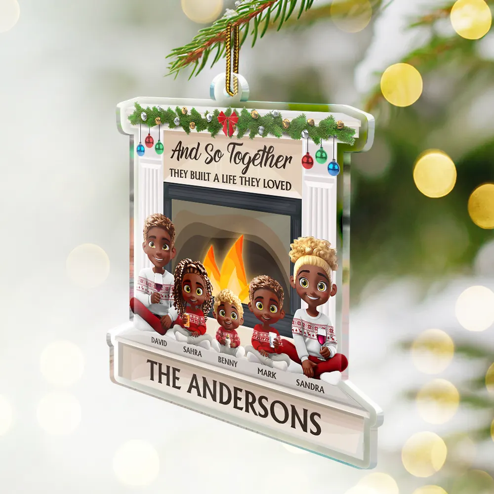 And So Together They Built A Life They Loved - Personalized Custom Shaped Acrylic Ornament - Image 2