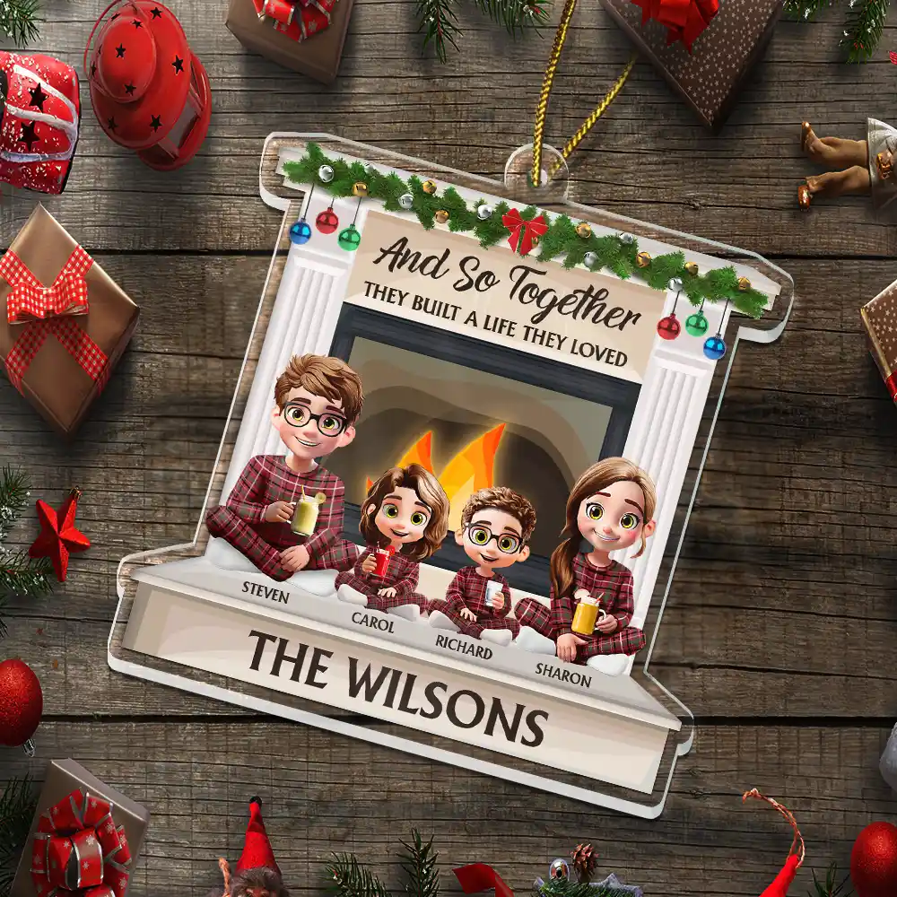 And So Together They Built A Life They Loved - Personalized Custom Shaped Acrylic Ornament - Image 5