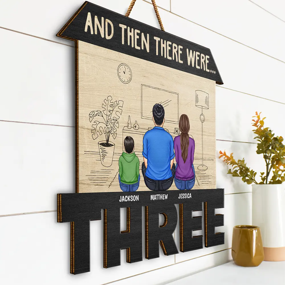 And Then There Were - Personalized Custom Shaped Wood Sign - Image 2