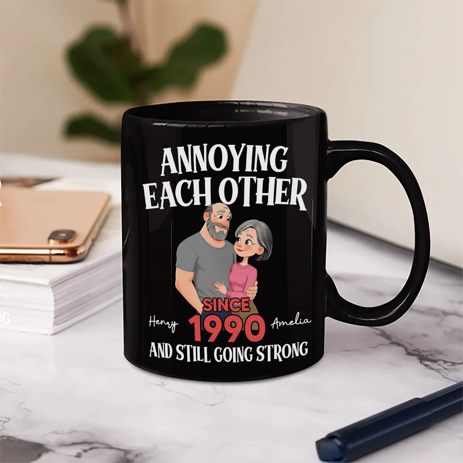 Animate Couple Annoying Each Other And Still Going Strong - Personalized Mug - Image 5