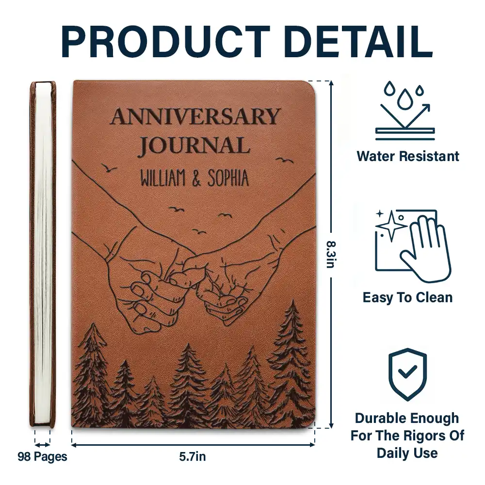 Anniversary Journal - Personalized Leather Journal - Image 5