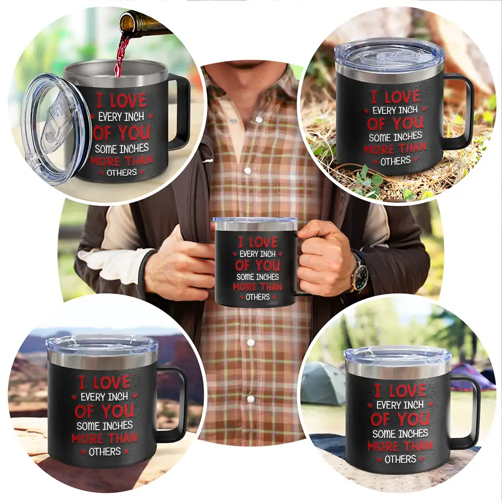 Annoy For The Rest Couples - Personalized 14oz Stainless Steel Tumbler With Handle - Image 5