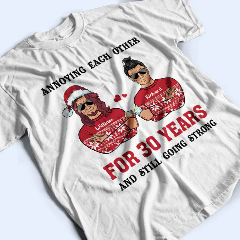 Annoying Each Other - Christmas Gift For Married Couples - Personalized Custom Sweatshirt - Image 3