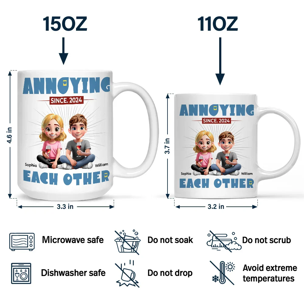 Annoying Each Other Couple I'm Yours No Refund - Personalized Mug - Image 4