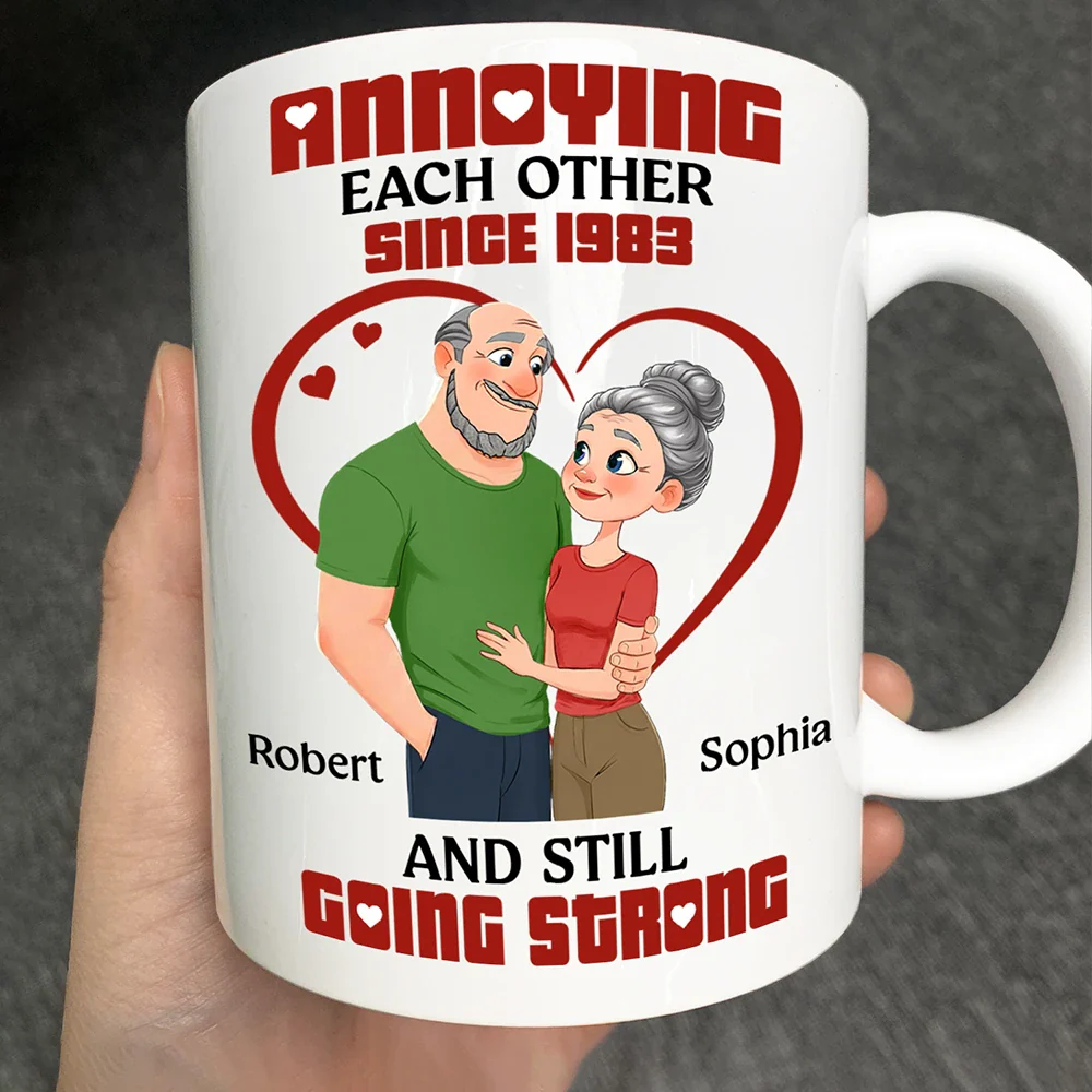 Annoying Each Other Hugging Couple - Personalized Mug