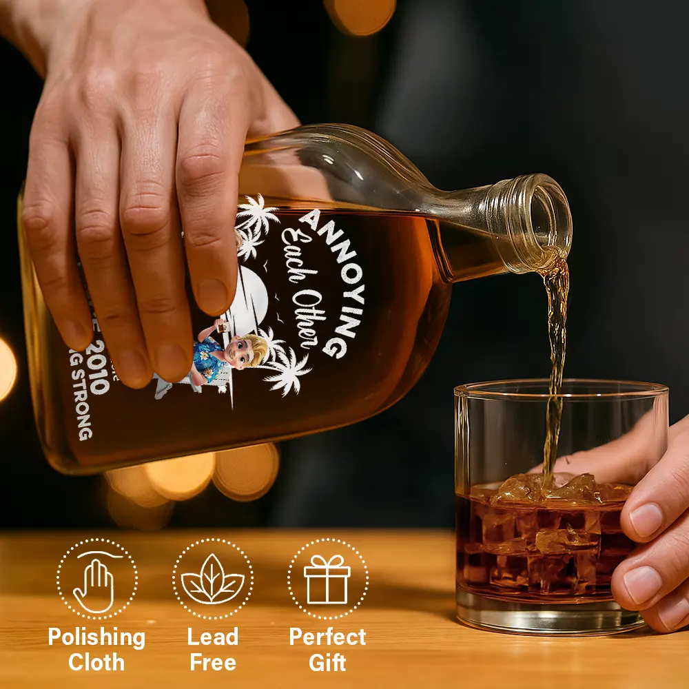 Annoying Each Other Since - Personalized Whiskey Bottle - Image 6