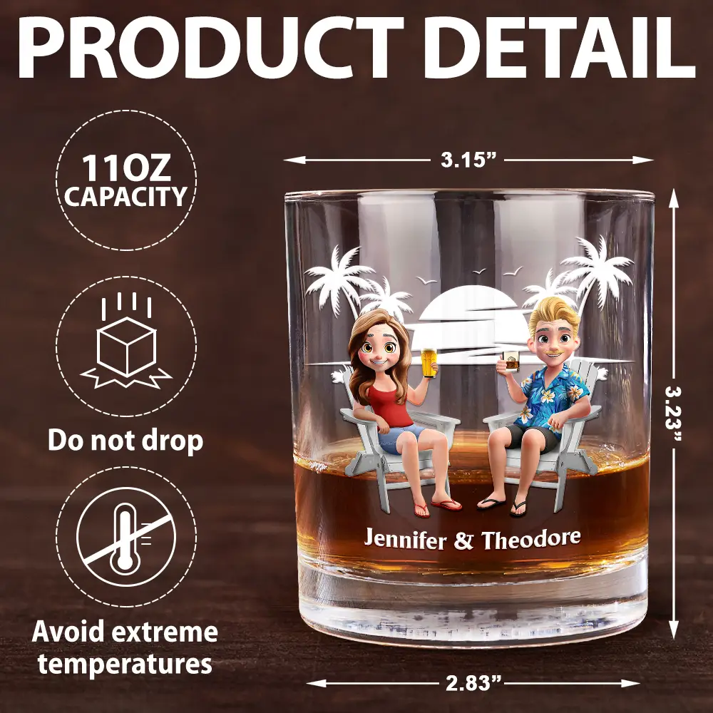 Annoying Each Other Since - Personalized Whiskey Glass - Image 5