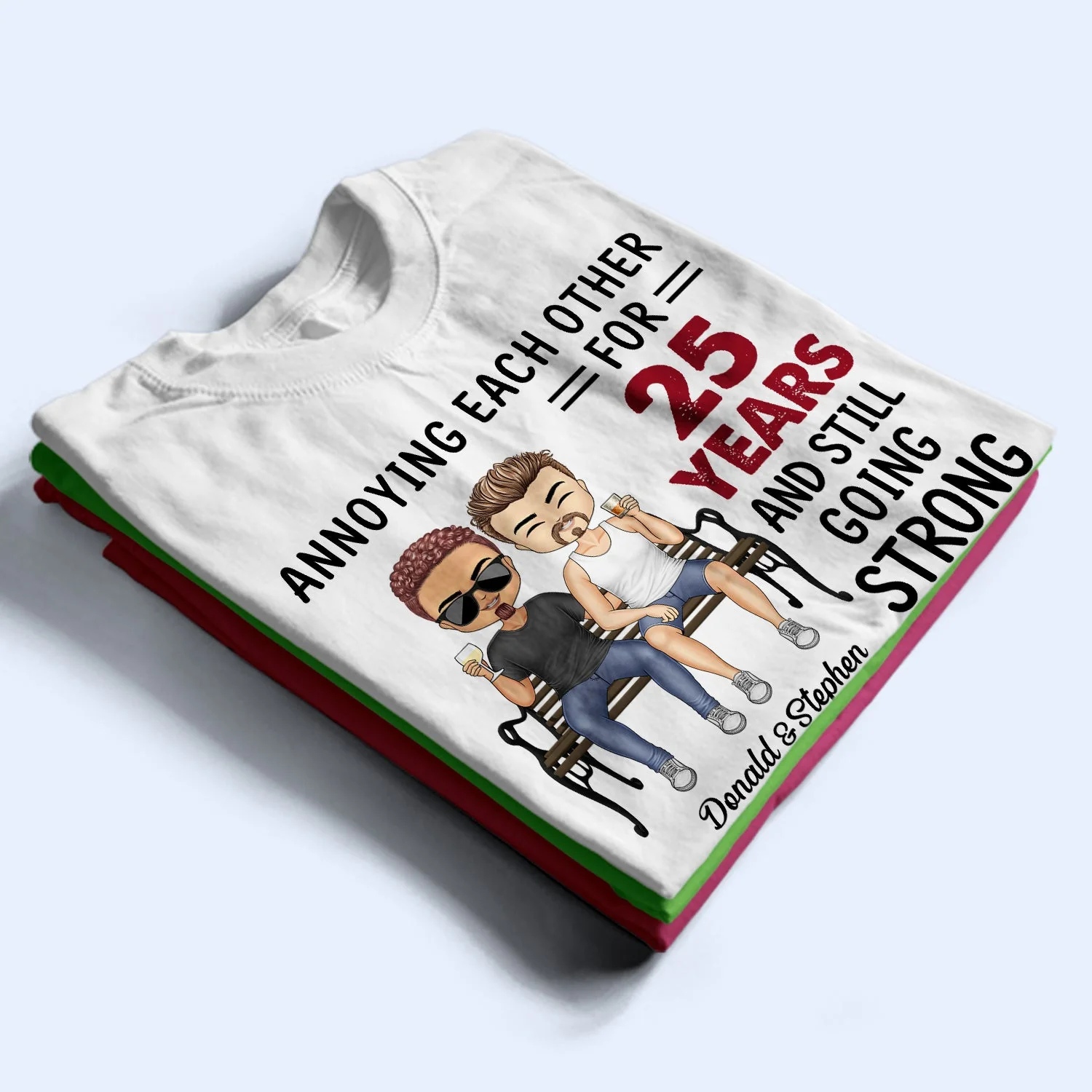 Annoying For Many Years And Still Going Strong Husband Wife - Couple Gift - Personalized Custom T Shirt - Image 2