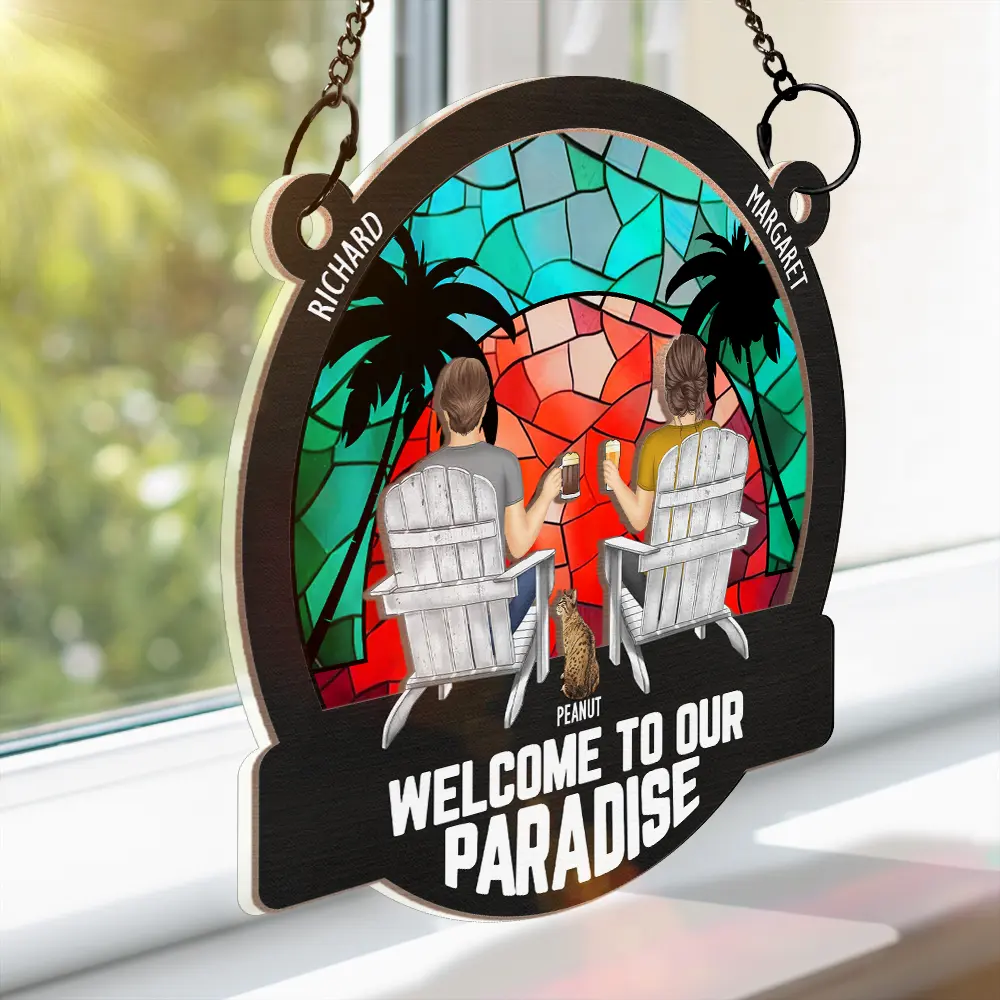 Another Day In Paradise - Personalized Window Hanging Suncatcher Ornament - Image 3
