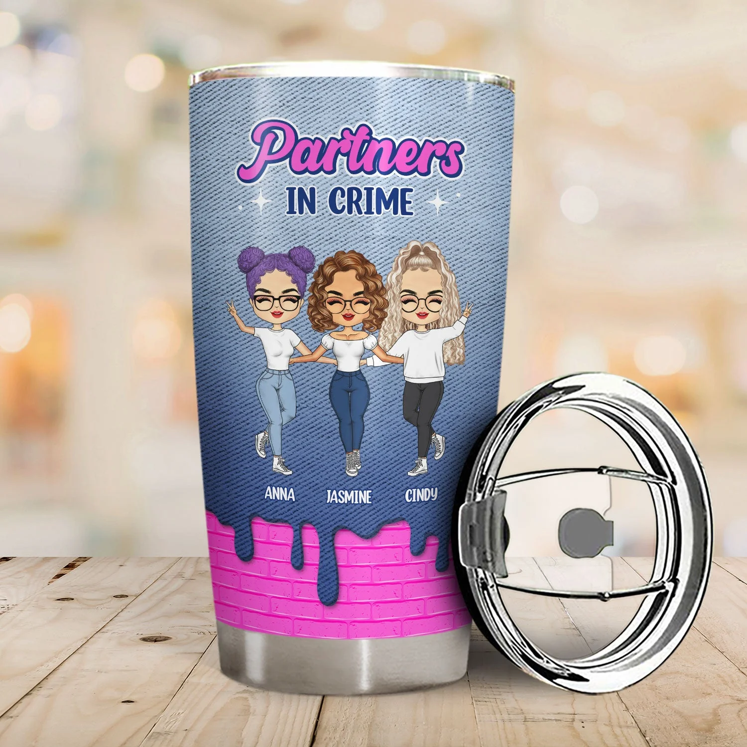Apparently We Are Trouble - Gift For Bestie - Personalized Custom Tumbler - Image 2