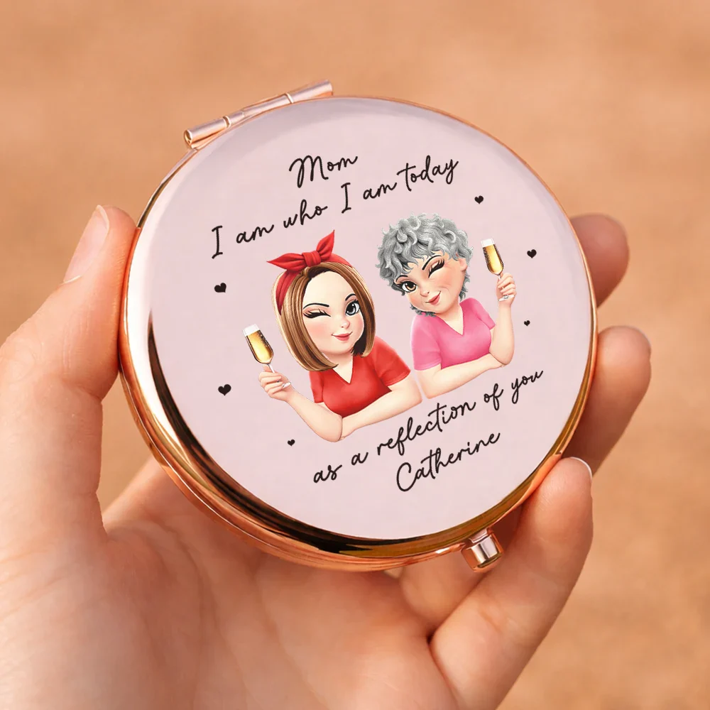 As A Reflection Of You Birth Month Flower - Personalized Compact Mirror - Image 5