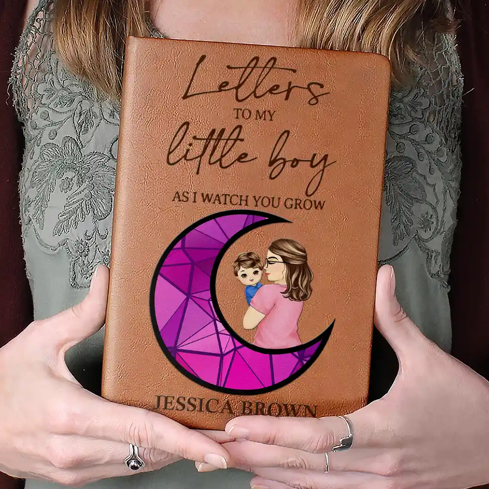 As I Watch You Grow - Personalized Leather Journal - Image 4