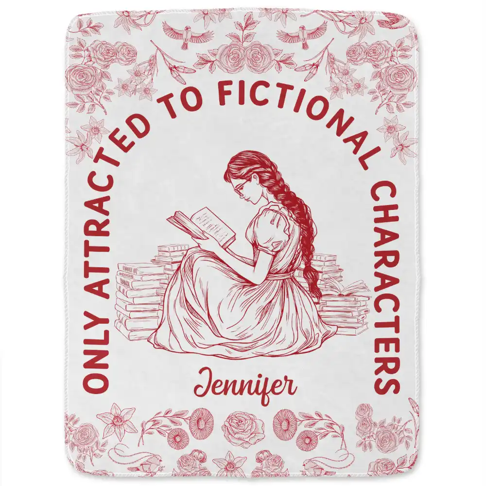 Attracted To Fictional Characters - Personalized Fleece Blanket, Sherpa Blanket - Image 2