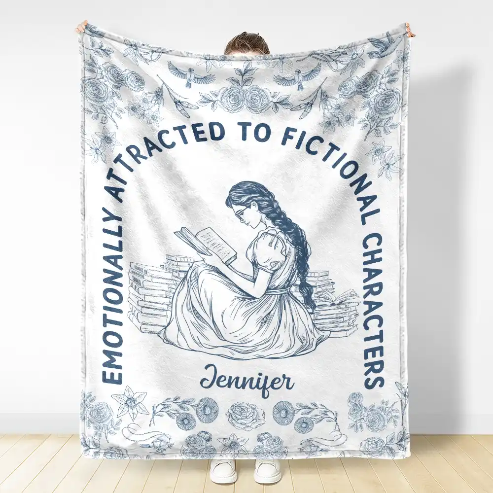 Attracted To Fictional Characters - Personalized Fleece Blanket, Sherpa Blanket - Image 3