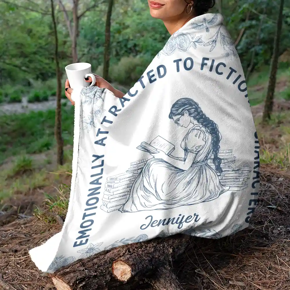 Attracted To Fictional Characters - Personalized Fleece Blanket, Sherpa Blanket - Image 5