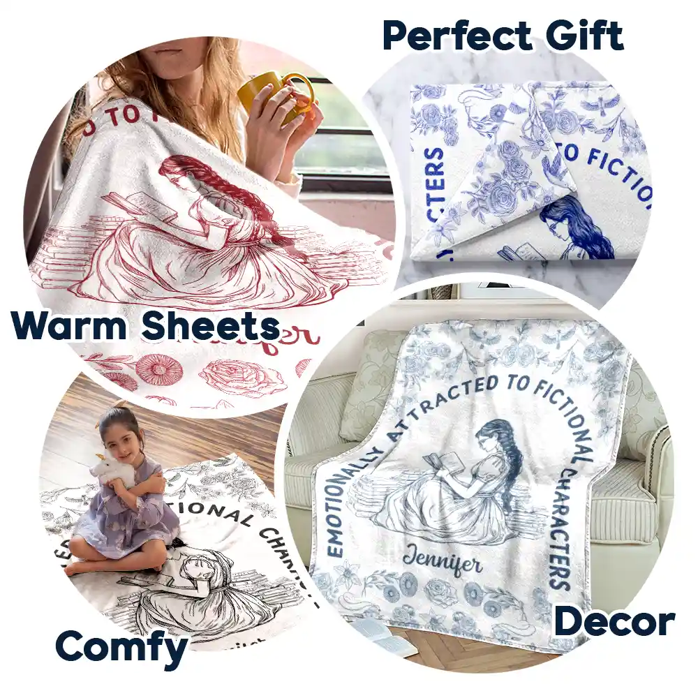 Attracted To Fictional Characters - Personalized Fleece Blanket, Sherpa Blanket - Image 7