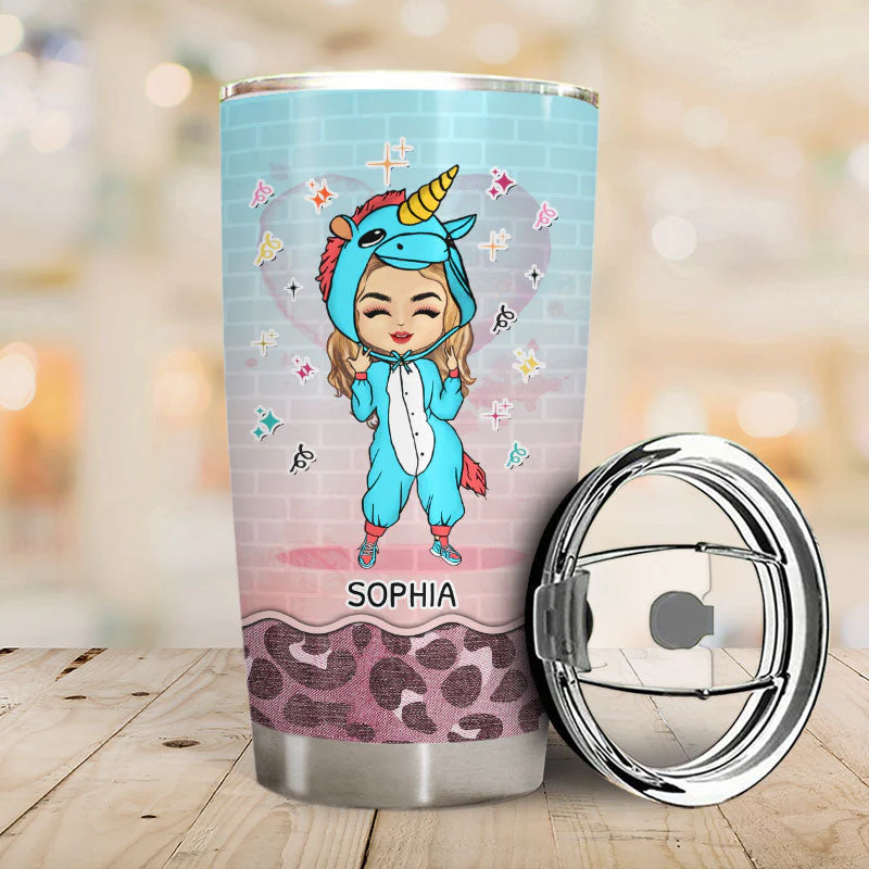 Aunticorn Like Other Aunt - Gift For Aunties - Personalized Custom Tumbler - Image 2
