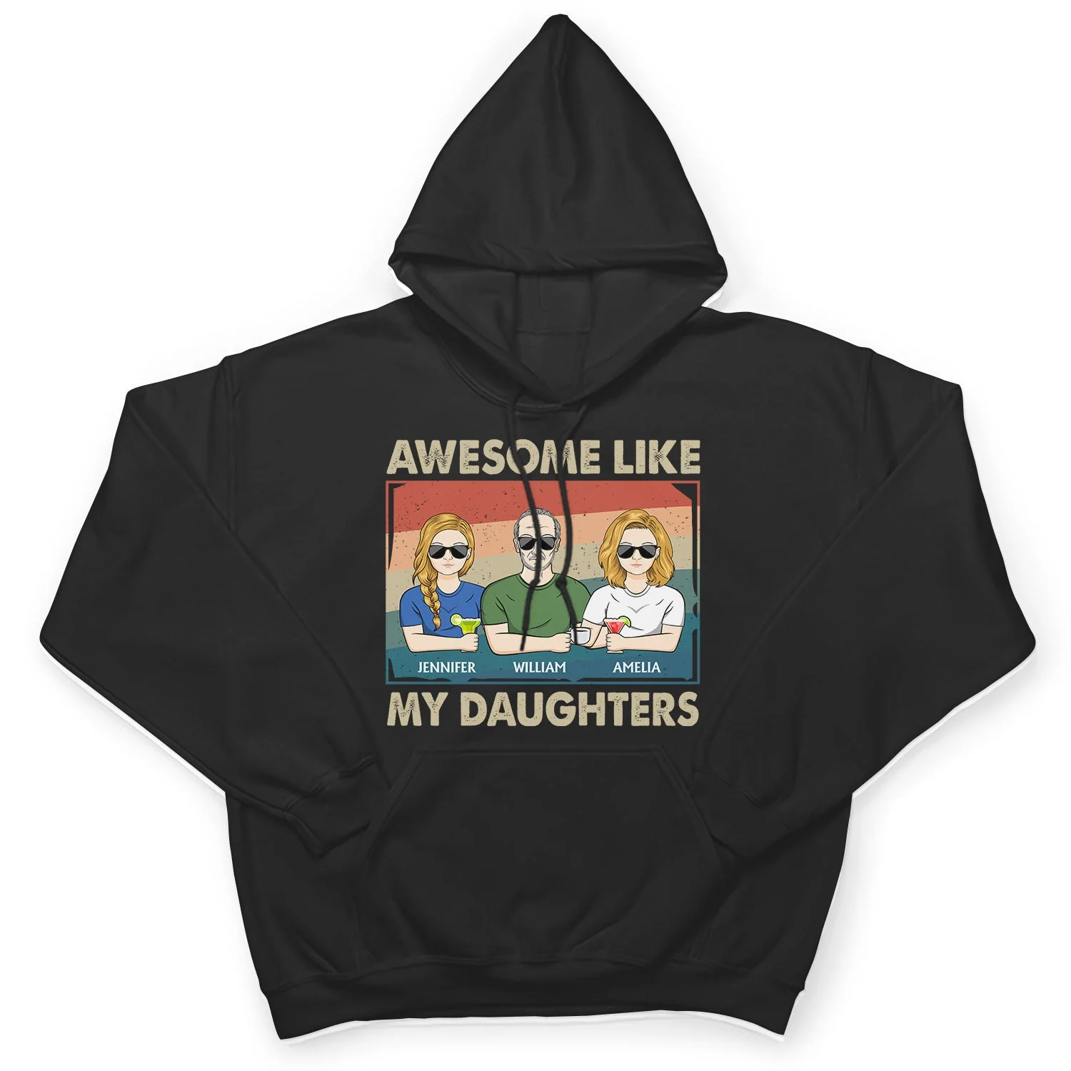 Awesome Like My Daughter - Funny Gift For Dad, Father, Grandpa - Personalized T Shirt - Image 4