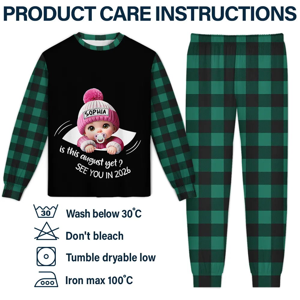 Baby Expecting Christmas On The Inside See You In - Personalized Unisex Pajamas Set - Image 6