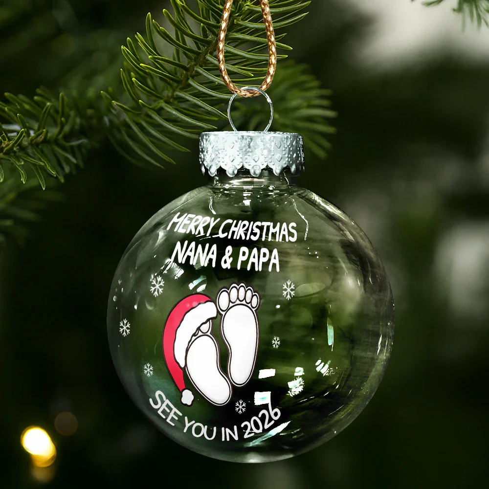 Baby Expecting See You In 2026 - Personalized Ball Ornament - Image 2