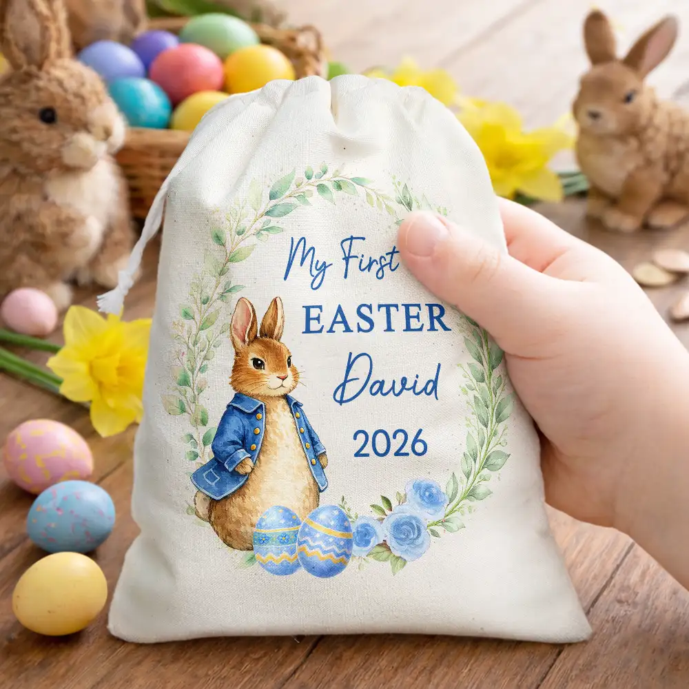 Baby First Easter With Bunny - Personalized Favor Bag - Image 2