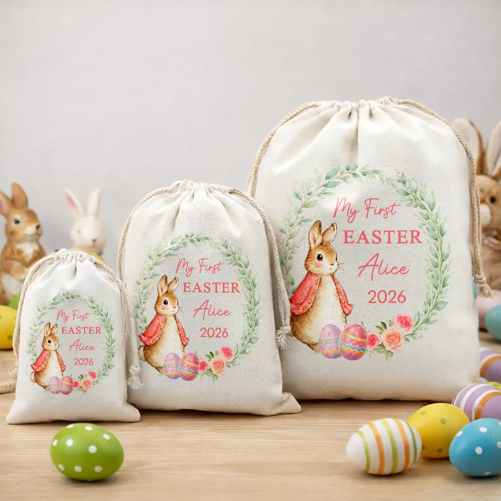 Baby First Easter With Bunny - Personalized Favor Bag - Image 3