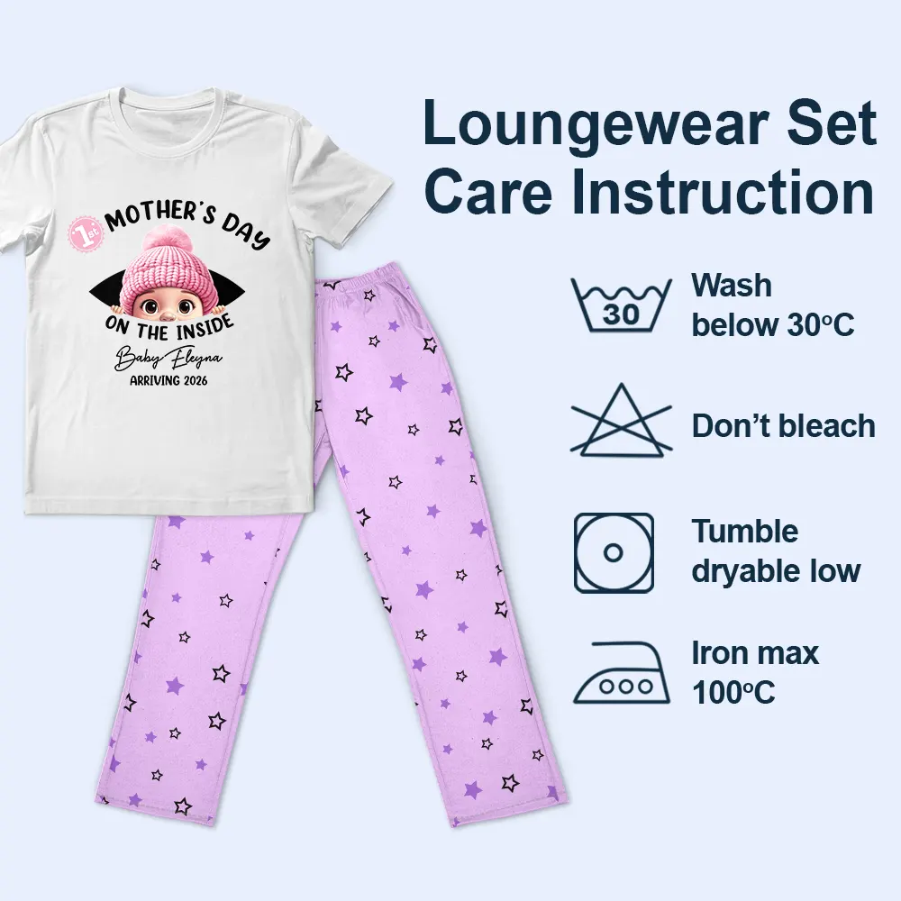 Baby First Year On The Inside With Mom - Personalized Loungewear Set - Image 6