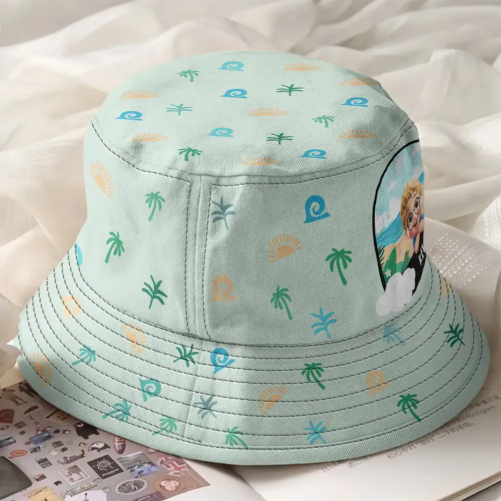 Baby Kid With Rainbow - Personalized Bucket Hat - Image 2