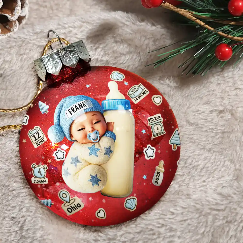 Baby's First Christmas - Personalized Ball Ornament - Image 3