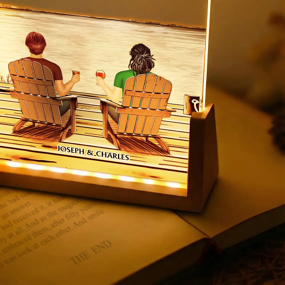 Back Couple Together You And Me We Got This - Personalized Night Light - Image 6