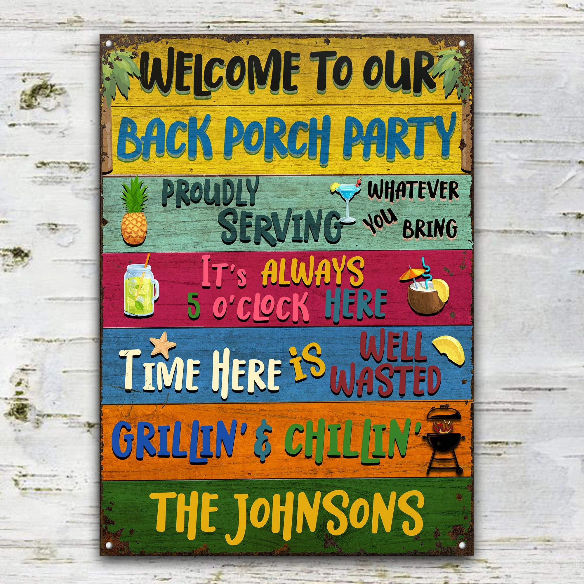 Back Porch Party - Custom Classic Metal Signs - Image 2