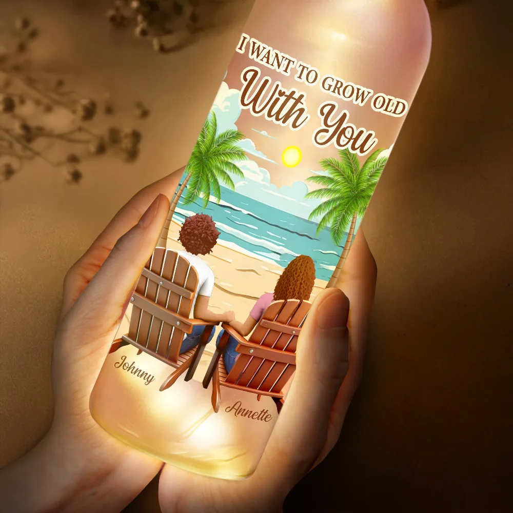 Back Sitting Couple You & Me We Got This When I Tell You - Personalized Bottle Light - Image 4