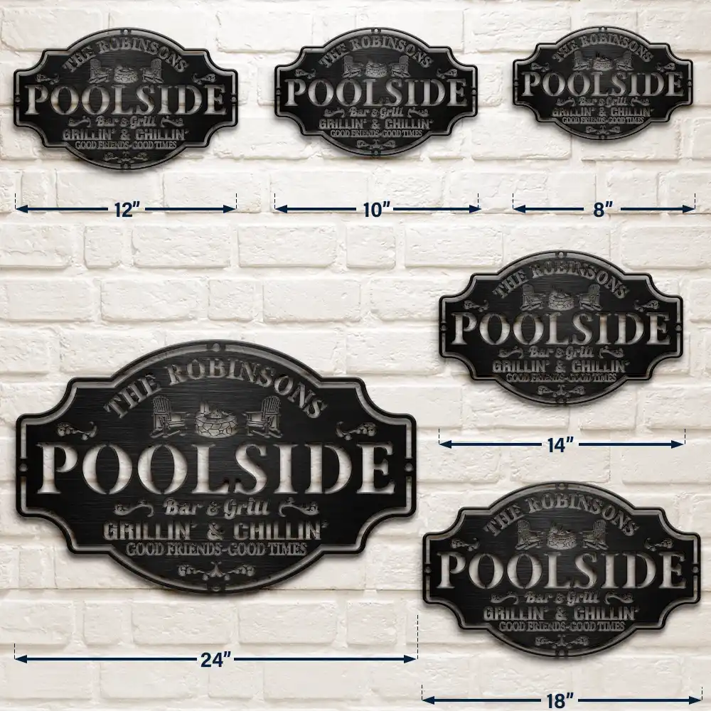 Backyard Bar And Grill Good Friends Good Times - Personalized Cutout Metal Sign - Image 6