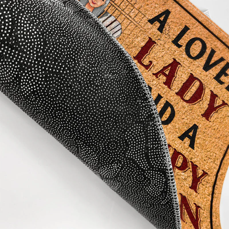 Backyard Family Couple A Lovely Lady And A Grumpy Old Man Live Here - Couple Gift - Personalized Custom Doormat - Image 3