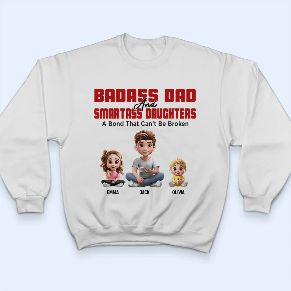 Badass Dad & Smartass Daughter - Personalized T Shirt - Image 5