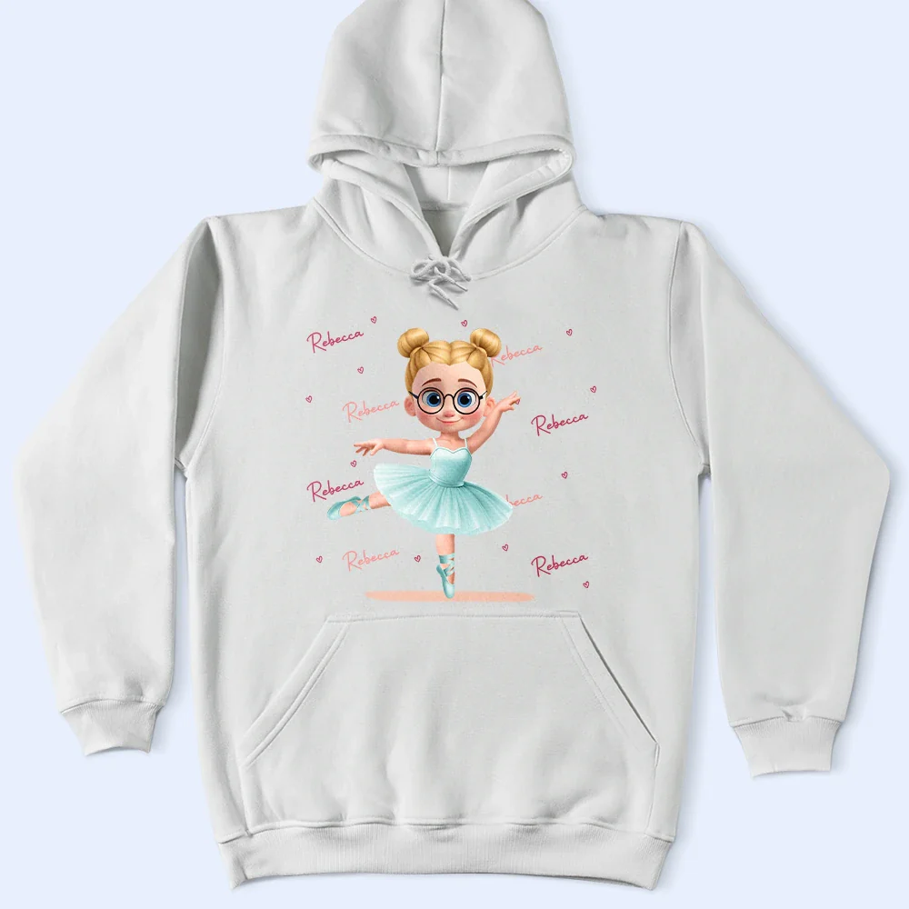 Ballerina Cute Girl 3D Effect - Personalized T Shirt - Image 4
