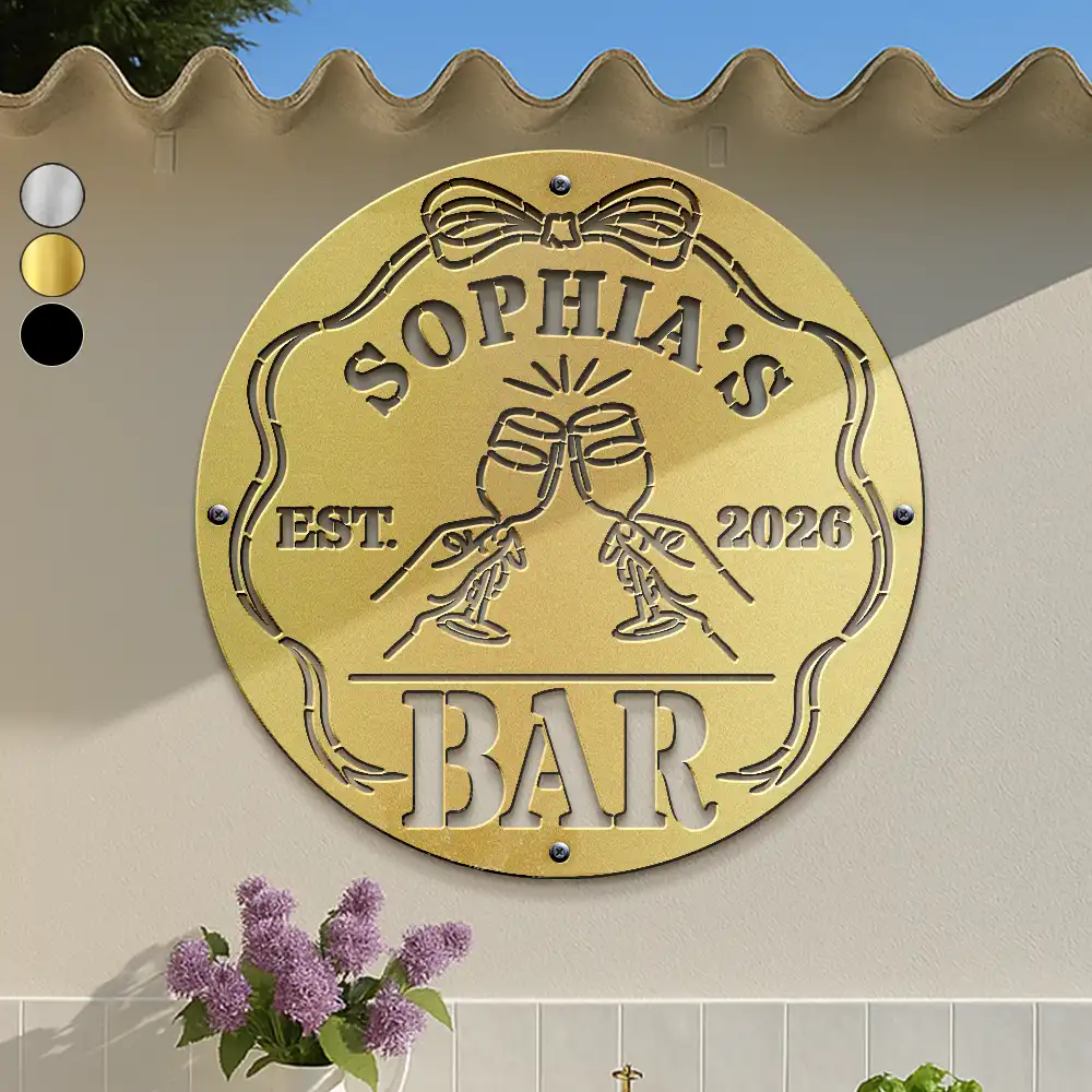 Bar Sign Funny - Personalized Cutout Metal Sign - Image 2