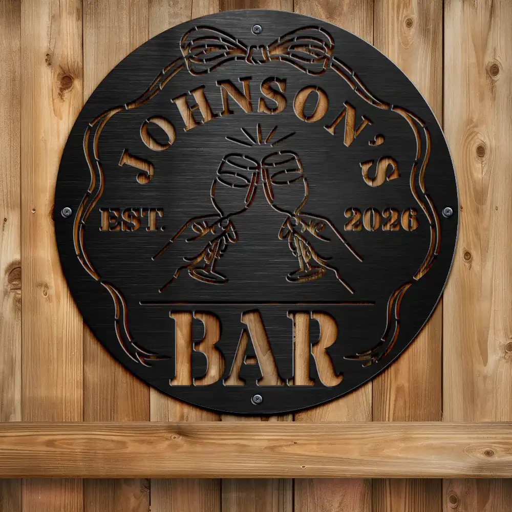 Bar Sign Funny - Personalized Cutout Metal Sign - Image 3