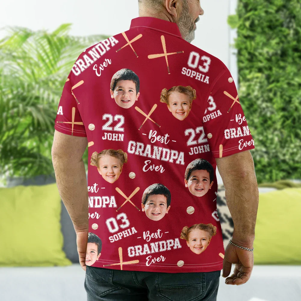 Baseball Dad Best Dad Ever - Personalized Polo Shirt - Image 4